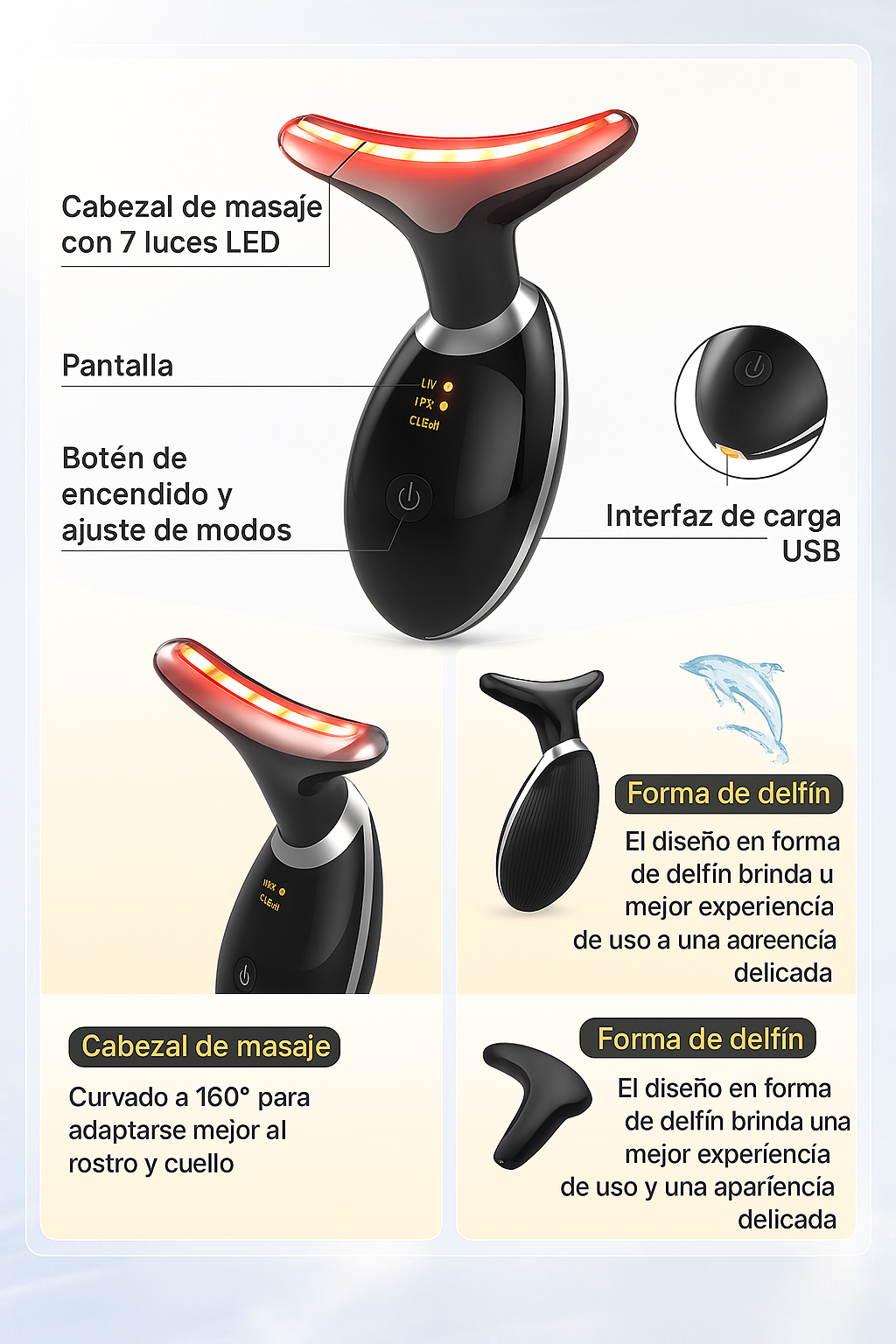 MASAJEADOR FACIAL MULTIFUNCIONAL